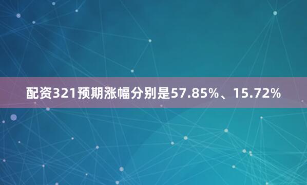 配资321预期涨幅分别是57.85%、15.72%