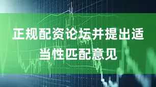 正规配资论坛并提出适当性匹配意见