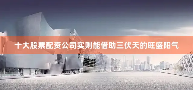 十大股票配资公司实则能借助三伏天的旺盛阳气